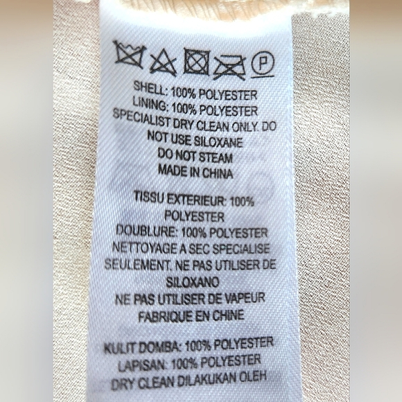 French Connection Strapless Trapeze Cut Light Pink Dress W/Pleats & Belt Size 6 - Picture 6 of 12